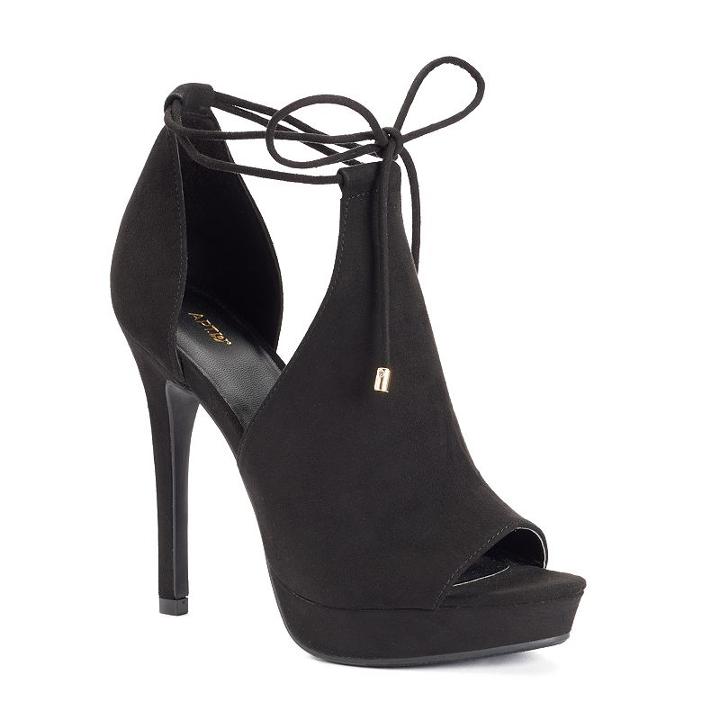 Apt. 9&reg; Women's Lace-up Platform High Heels, Size: 8.5, Black