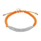 Tennessee Volunteers Crystal Sterling Silver Bar Link & Team Logo Charm Slipknot Bracelet, Women's, White