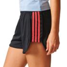 Women's Adidas Striped Knit Shorts, Size: Xs, Black