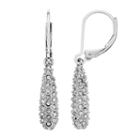 Napier Simulated Crystal Pave Teardrop Earrings, Women's, Silver