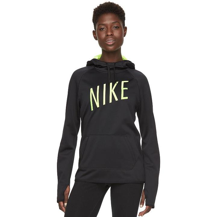 Women's Nike Therma Training Hoodie, Size: Medium, Grey (charcoal)