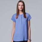 Women's Simply Vera Vera Wang Essential Popover Top, Size: Medium, Med Purple