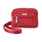 Baggallini Triple Zipper Convertible Crossbody Bag, Women's, Med Red