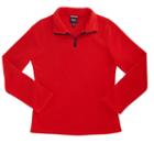 Girls 4-6x French Toast 1/4-zip Fleece Pullover, Girl's, Size: 6, Brt Red