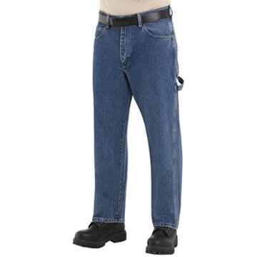 Men's Bulwark Fr Excel Fr Pre-washed Dungaree Jeans, Size: 30x32, Blue