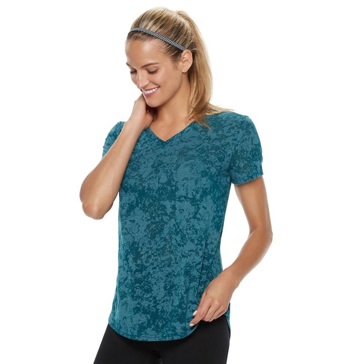Women's Tek Gear&reg; Short Sleeve Tee, Size: Medium, Dark Blue