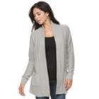 Women's Apt. 9&reg; Cozy Shawl Collar Cardigan, Size: Large, Med Grey