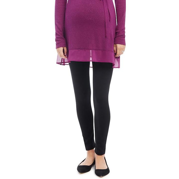 Maternity Oh Baby By Motherhood&trade; Secret Fit Belly&trade; Fleece Lined Leggings, Women's, Size: Medium, Black
