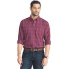 Big & Tall Arrow Regular-fit Plaid Button-down Shirt, Men's, Size: 4xb, Dark Red