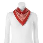 Manhattan Accessories Co. Paisley Bandana Square Scarf, Women's, Red/coppr (rust/coppr)
