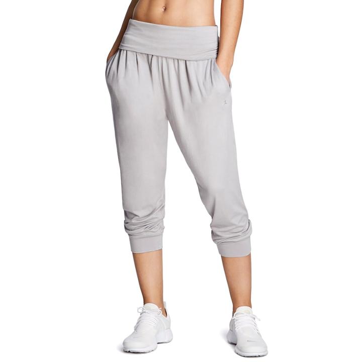 Women's Danskin Drape Harem Capris, Size: Small, Grey