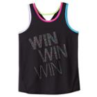 Girls 7-16 & Plus Size So&reg; Keyhole Performance Tank Top, Girl's, Size: 18 1/2, Black