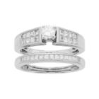 14k Gold Igl Certified 1 Carat T.w. Diamond Engagement Ring Set, Women's, Size: 9, White