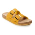 Mudd&reg; Women's Double Buckle Slide Sandals, Size: Medium, Drk Yellow
