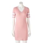Juniors' Almost Famous Striped T-shirt Dress, Girl's, Size: Medium, Pink Ovrfl