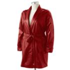 Plus Size Excelled Leather Coat, Women's, Size: 3xl, Red