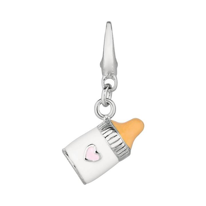Sterling Silver Baby Bottle Charm, Women's, Grey