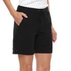 Women's Croft & Barrow&reg; Pull-on Sheeting Shorts, Size: Xl, Black