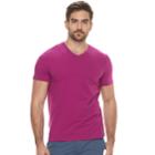 Men's Apt. 9 Solid V-neck Tee, Size: Xxl, Dark Pink