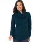 Women's Apt. 9&reg; Marled Cowlneck Sweater, Size: Large, Med Green