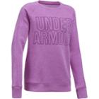 Girls 7-16 Under Armour Favorite Fleece Crew Pullover, Size: Small, Pink Ovrfl