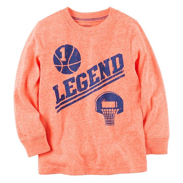 Boys 4-8 Carter's Legend Basketball Graphic Tee, Size: 8, Light Grey