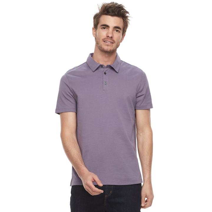 Men's Apt. 9&reg; Regular-fit Soft Touch Stretch Interlock Polo, Size: Medium, Med Purple