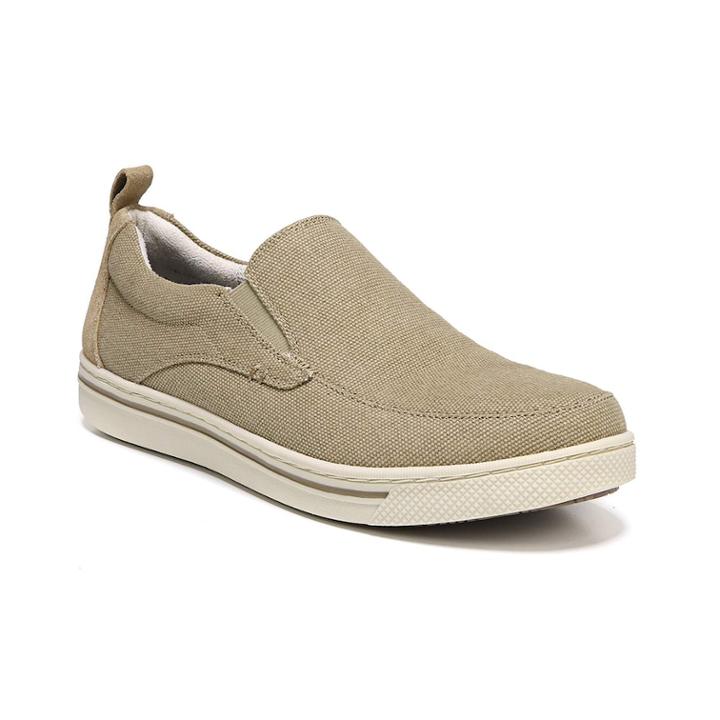 Dr. Scholl's Langham Men's Canvas Slip-on Sneakers, Size: Medium (8), Lt Brown
