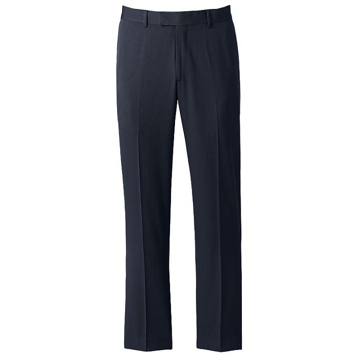 Men's Axist Ultra No Iron Melange Flat Front Dress Pants, Size: 36x32, Blue (navy)