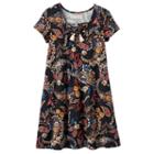 Girls 7-16 Four Threads Faux Lace-up Swing Dress, Girl's, Size: 12, White Oth