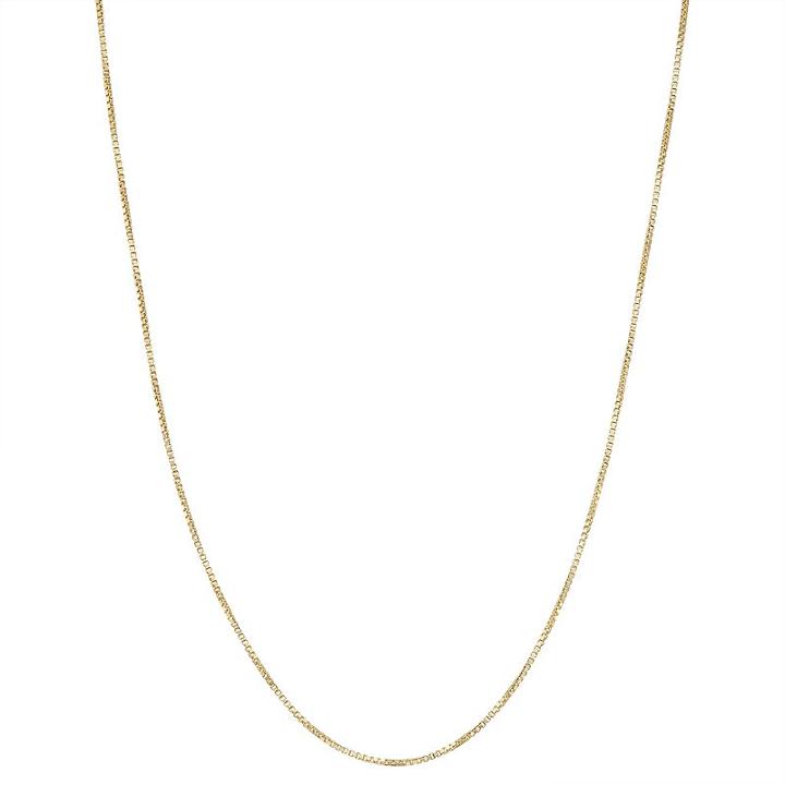 Junior Jewels Kids' Sterling Silver Box Chain Necklace, Women's, Size: 13, Yellow