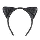 Girls 4-16 Glitter Cat Ears Headband, Black