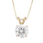 Forever Brilliant 1 1/2 Carat T.w. Lab-created Moissanite 14k Gold Pendant Necklace, Women's, Size: 18, White