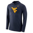 Men's Nike West Virginia Mountaineers Dri-fit Hooded Tee, Size: Medium, Blue (navy)