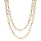 Pearlustre By Imperial 14k Gold Filled Freshwater Cultured Pearl Beaded Long Double Strand Necklace, Women's, Size: 36, White