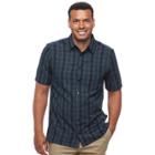 Big & Tall Haggar Classic-fit Microfiber Easy-care Button-down Shirt, Men's, Size: 3xb, Blue (navy)