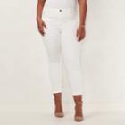 Plus Size Lc Lauren Conrad Love, Lauren Cuffed Ankle Skinny Jeans, Women's, Size: 22 W, White