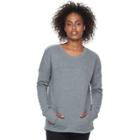 Women's Tek Gear&reg; Fleece Long Sleeve Top, Size: Xl, Med Grey