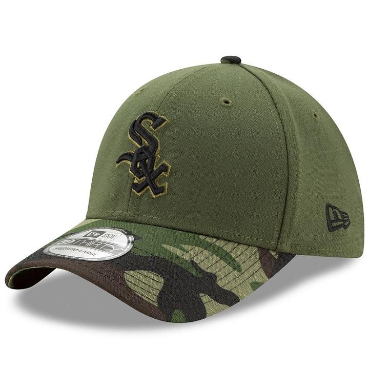 Adult New Era Chicago White Sox Memorial Day 39thirty Flex-fit Cap, Size: S/m, Ovrfl Oth