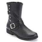 Rachel Shoes Morgan Girls' Moto Boots, Girl's, Size: Medium (3), Black