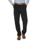 Men's Croft & Barrow&reg; Classic-fit Easy-care Stretch Flat Front Corduroy Pants, Size: 40x30, Black
