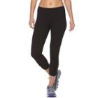 Women's Tek Gear&reg; Ruched Leg Capri Yoga Leggings, Size: Xl, Black