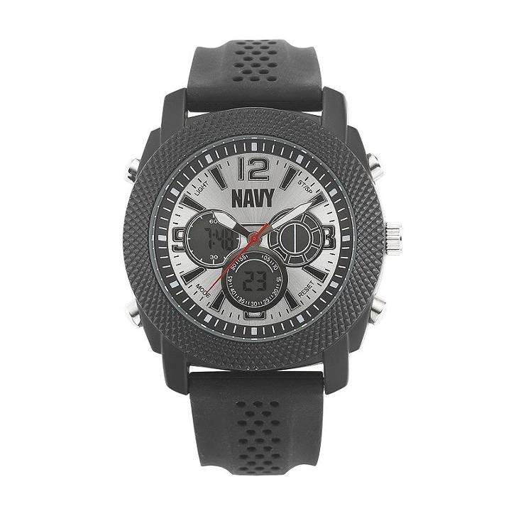 Wrist Armor Men's Military United States Navy C21 Analog & Digital Chronograph Watch, Black