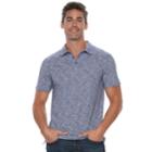 Men's Marc Anthony Slim-fit Shadow Dye Marled Polo, Size: Xxl, Dark Blue