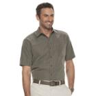 Men's Croft & Barrow&reg; Classic-fit Microfiber Easy-care Button-down Shirt, Size: Small, Dark Green