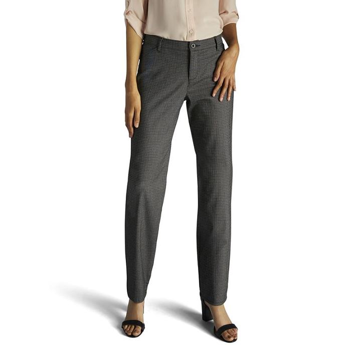 Women's Lee Original All Day Relaxed Fit Pants, Size: 6 Avg/reg, Black