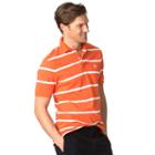Big & Tall Chaps Classic-fit Striped Pique Polo, Men's, Size: Xl Tall, Orange
