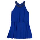 Girls 7-16 Iz Amy Byer Chiffon Applique Popover Dress, Size: 14, Brt Blue