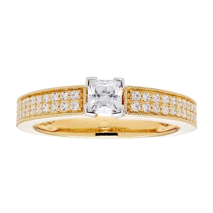 14k Gold Princess Cut 3/4 Carat T.w. Igl Certified Diamond Engagement Ring, Women's, Size: 7, White