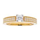 14k Gold Princess Cut 3/4 Carat T.w. Igl Certified Diamond Engagement Ring, Women's, Size: 7, White